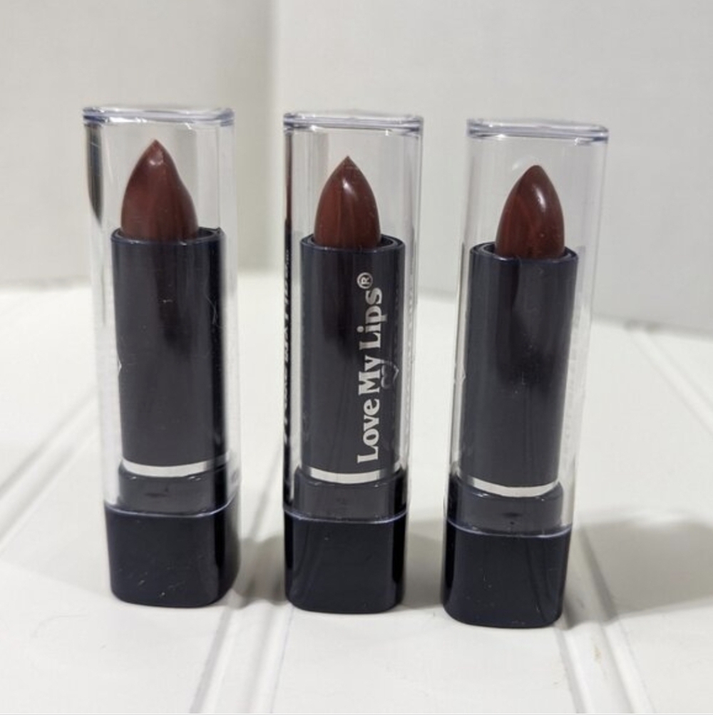 Love My Lips Bari Discontinued Lip Stick Frosted Cocoa Bean Maroon Deep Red 3 Ne